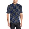 Nautical Anchor Rope Pattern Men Polo Shirt