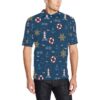 Nautical Pattern Print Design A06 Men Polo Shirt