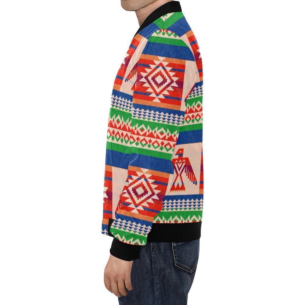 Navajo-Aztec-Tribal-Native-Indians-American-Print-Mens-Bomber-Jacket-1