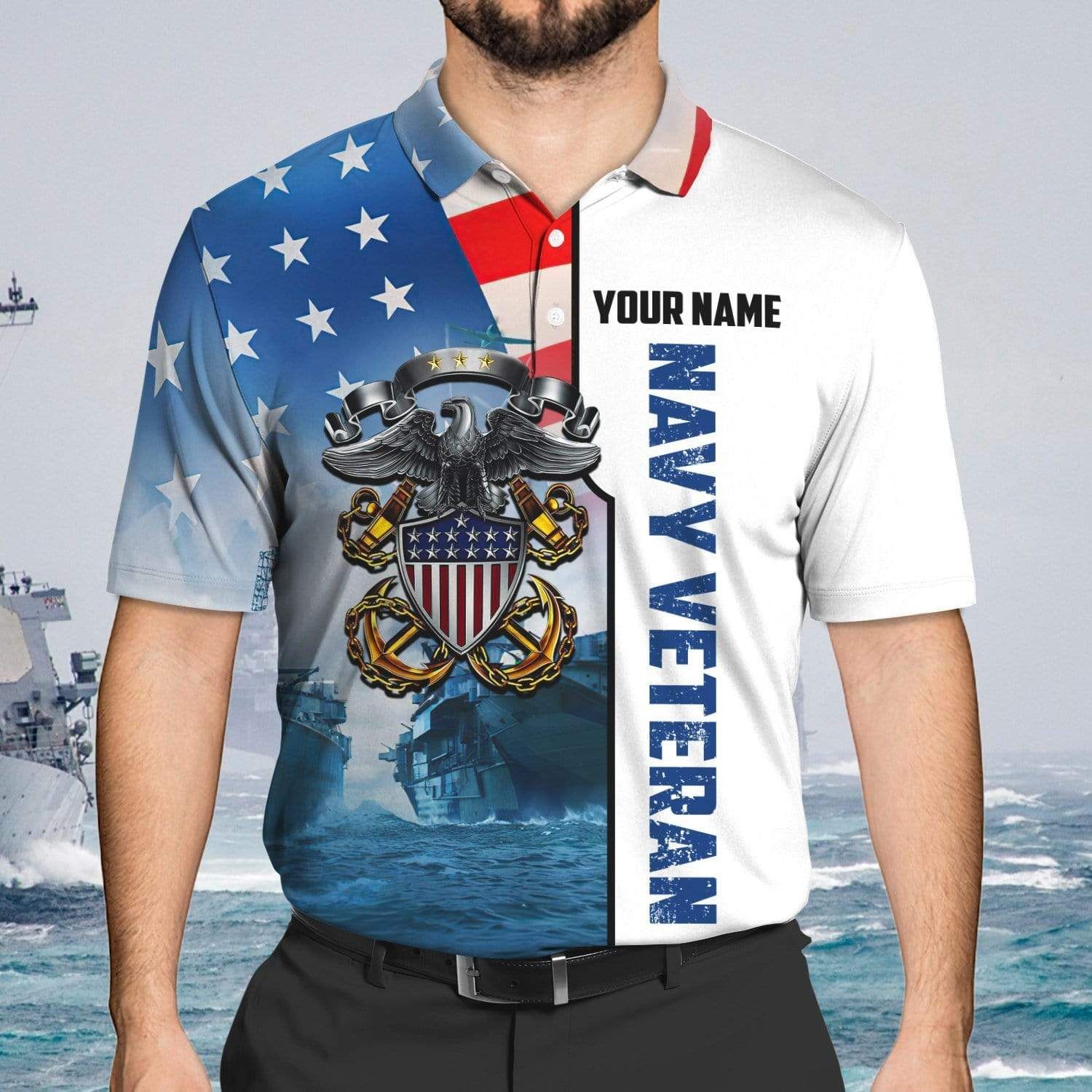 Navi Soldier Veteran Custom Name Polo Shirt Navi Soldier Veteran Custom Name Polo Shirt