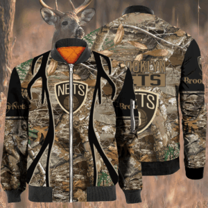 Nba Brooklyn Nets Hunting Bomber Jacket