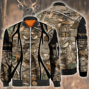 Nba Charlotte Hornets Hunting Bomber Jacket
