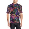 Neon Color Tropical Palm Leaves Men Polo Shirt