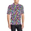 Neon Feather Pattern Print Design A02 Men Polo Shirt