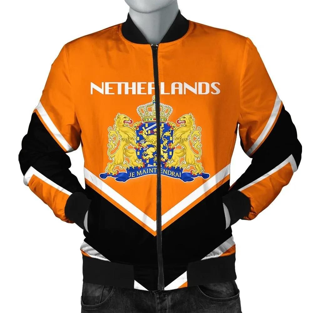 Netherlands Coat Of Arms Men Bomber Jacket Lucian Style J5W Bomber Jacket Netherlands Coat Of Arms Men Bomber Jacket Lucian Style J5W Bomber Jacket