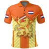 Netherlands Lion Coat Of Arms King's Day Polo Shirt A27