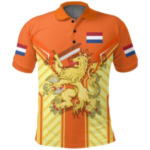 Netherlands Lion Coat Of Arms King's Day Polo Shirt A27