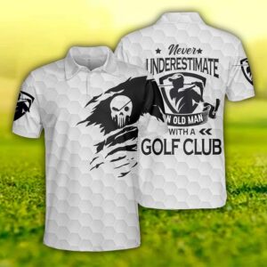 Never Underestimate An Old Man With A Golf Club Polo Shirt #190521V
