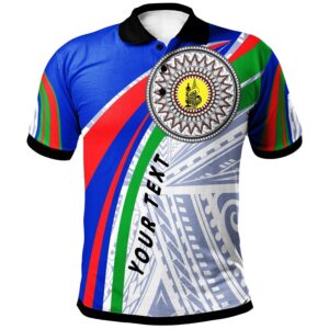New Caledonia Custom Personalised Polo Shirt - Handicraft Pattern - BN20