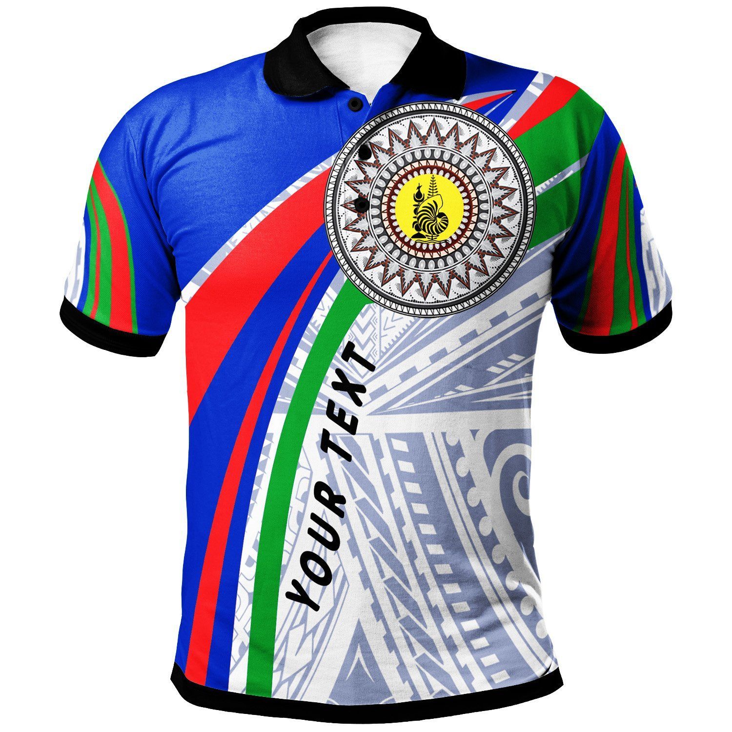 New Caledonia Custom Personalised Polo Shirt - Handicraft Pattern - BN20 New Caledonia Custom Personalised Polo Shirt - Handicraft Pattern - BN20