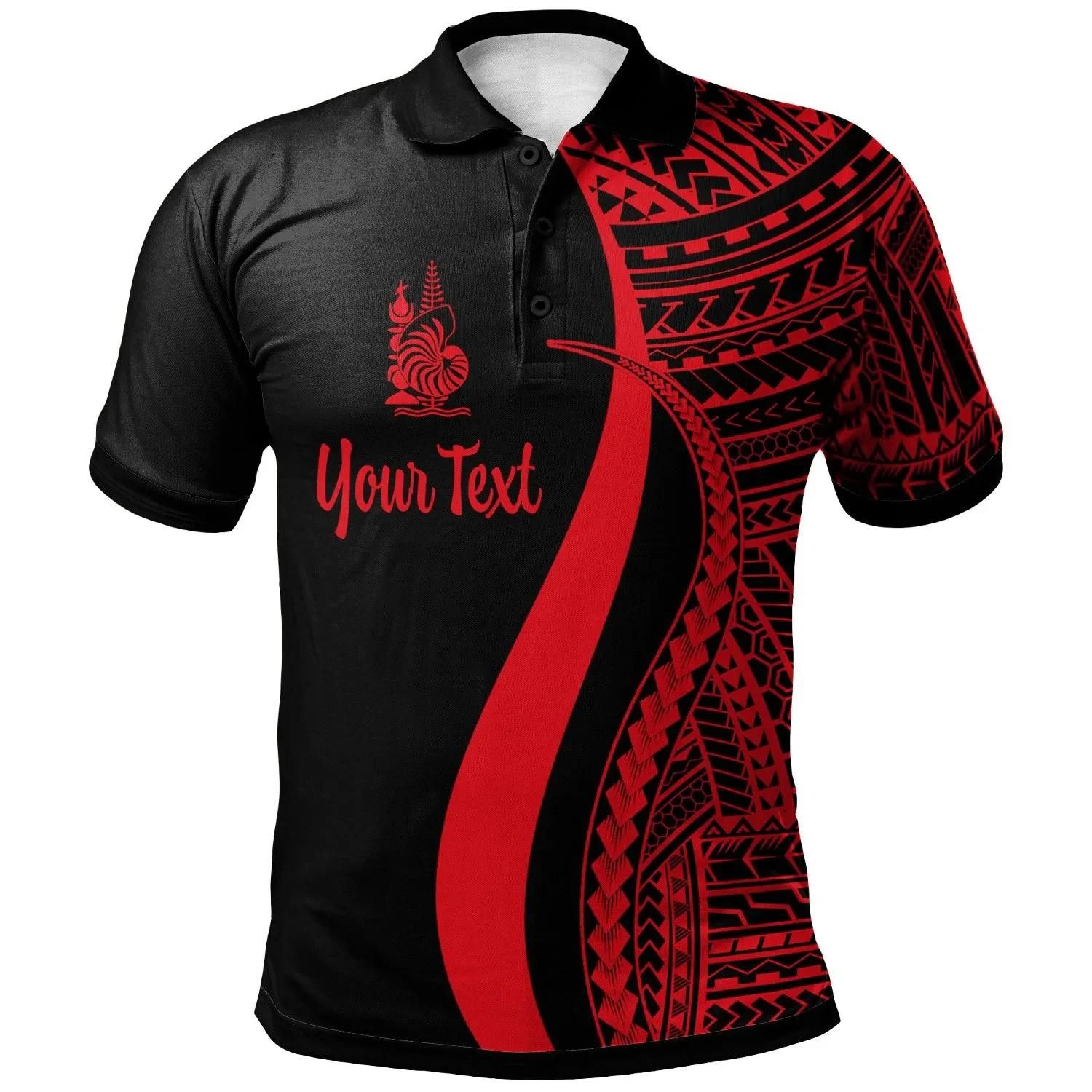 New Caledonia Custom Personalised Polo Shirt Red - Polynesian Tentacle Tribal Pattern - BN11 New Caledonia Custom Personalised Polo Shirt Red - Polynesian Tentacle Tribal Pattern - BN11