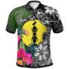 New Caledonia Custom Personalised Polo Shirt - Turtle Plumeria Banana Leaf - BN11