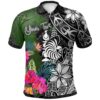 New Caledonia Custom Personalised Polo Shirt - Turtle Plumeria Banana Leaf Crest - BN11