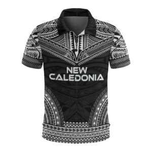 New Caledonia Polo Shirt - Polynesian Chief Black Version - BN10
