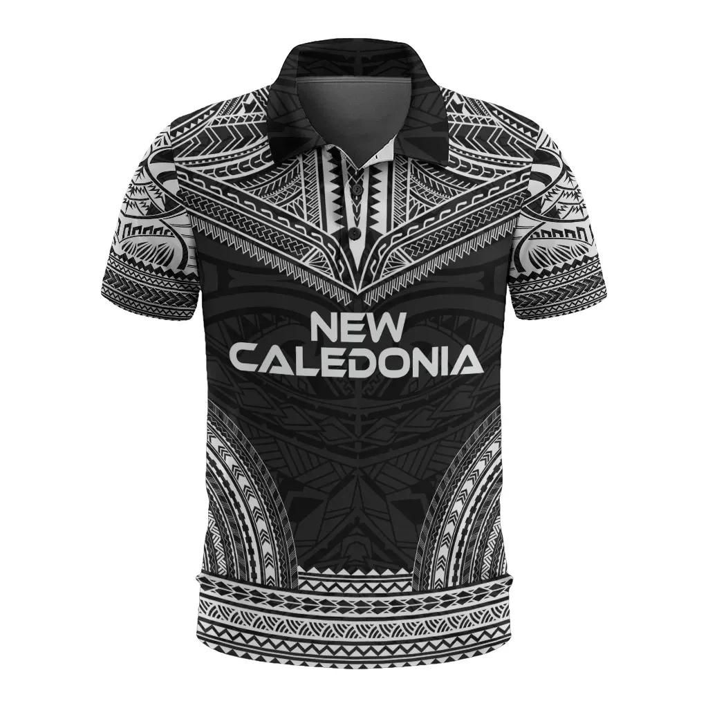 New Caledonia Polo Shirt - Polynesian Chief Black Version - BN10 New Caledonia Polo Shirt - Polynesian Chief Black Version - BN10