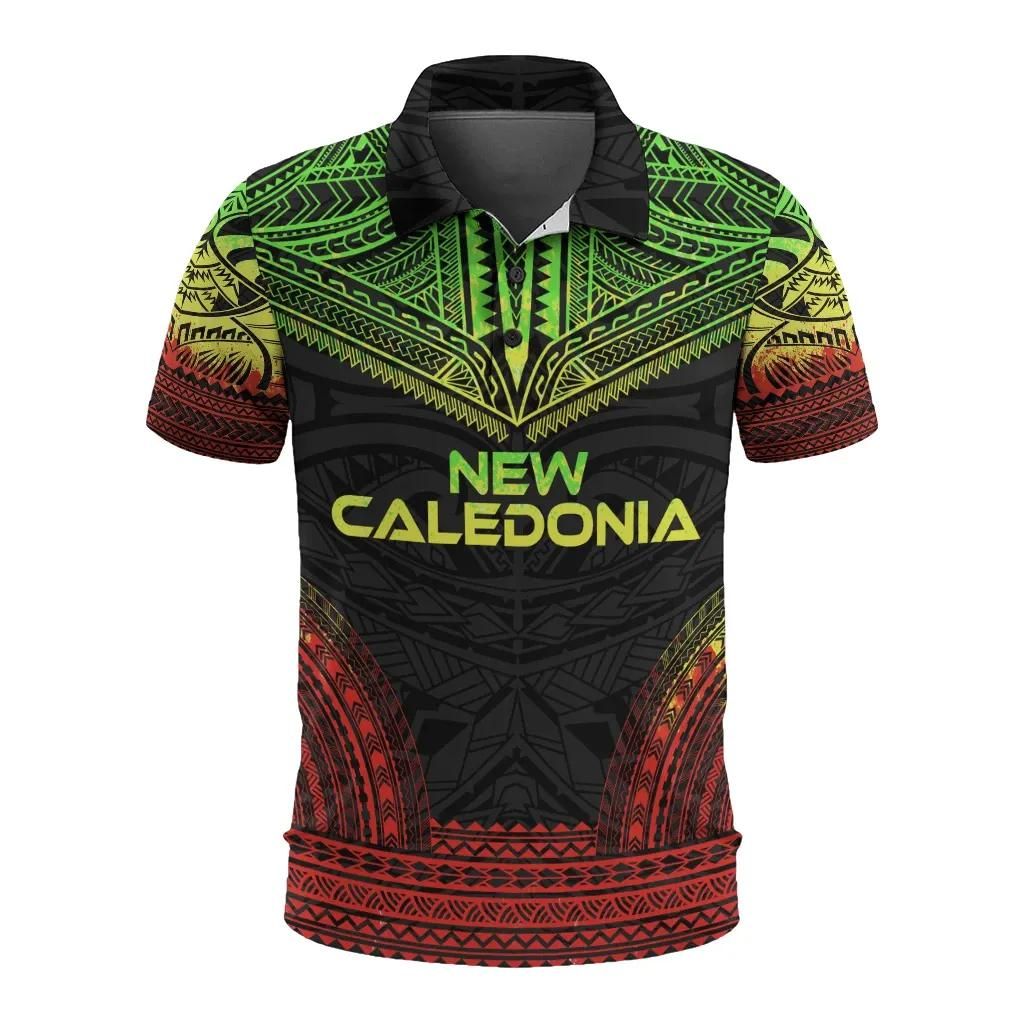 New Caledonia Polo Shirt - Polynesian Chief Reggae Version - BN10 New Caledonia Polo Shirt - Polynesian Chief Reggae Version - BN10