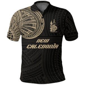 New Caledonia Polo Shirt Polynesian Tattoo Style A31