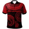 New Caledonia Polo Shirt - Unique Serrated Texture Red - BN20
