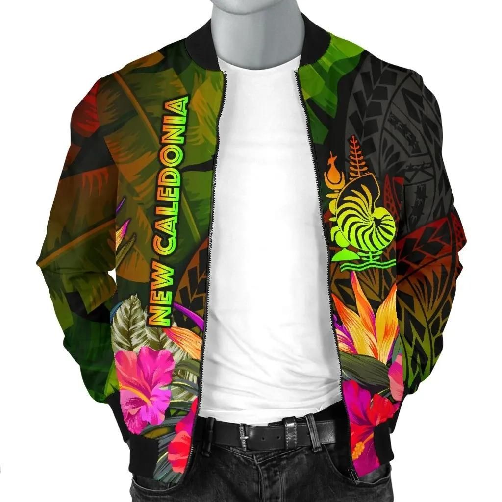 New-Caledonia-Polynesian-Mens-Bomber-Jacket-Hibiscus-and-Banana-Leaves-BN15-Bomber-Jacket-2