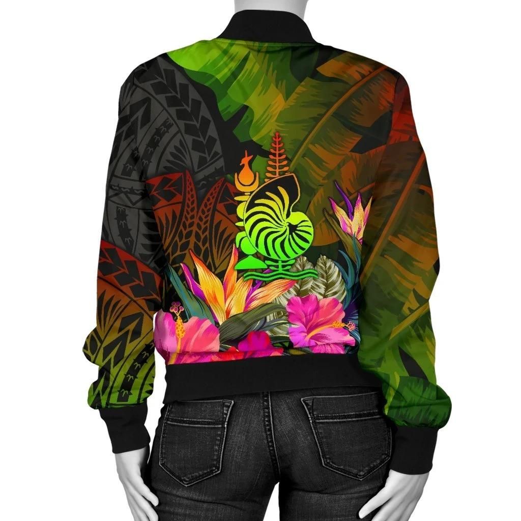 New-Caledonia-Polynesian-Womens-Bomber-Jacket-Hibiscus-and-Banana-Leaves-BN15-Bomber-Jacket-1
