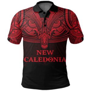 New Caledonia (Red) Polo Shirt Polynesian A15