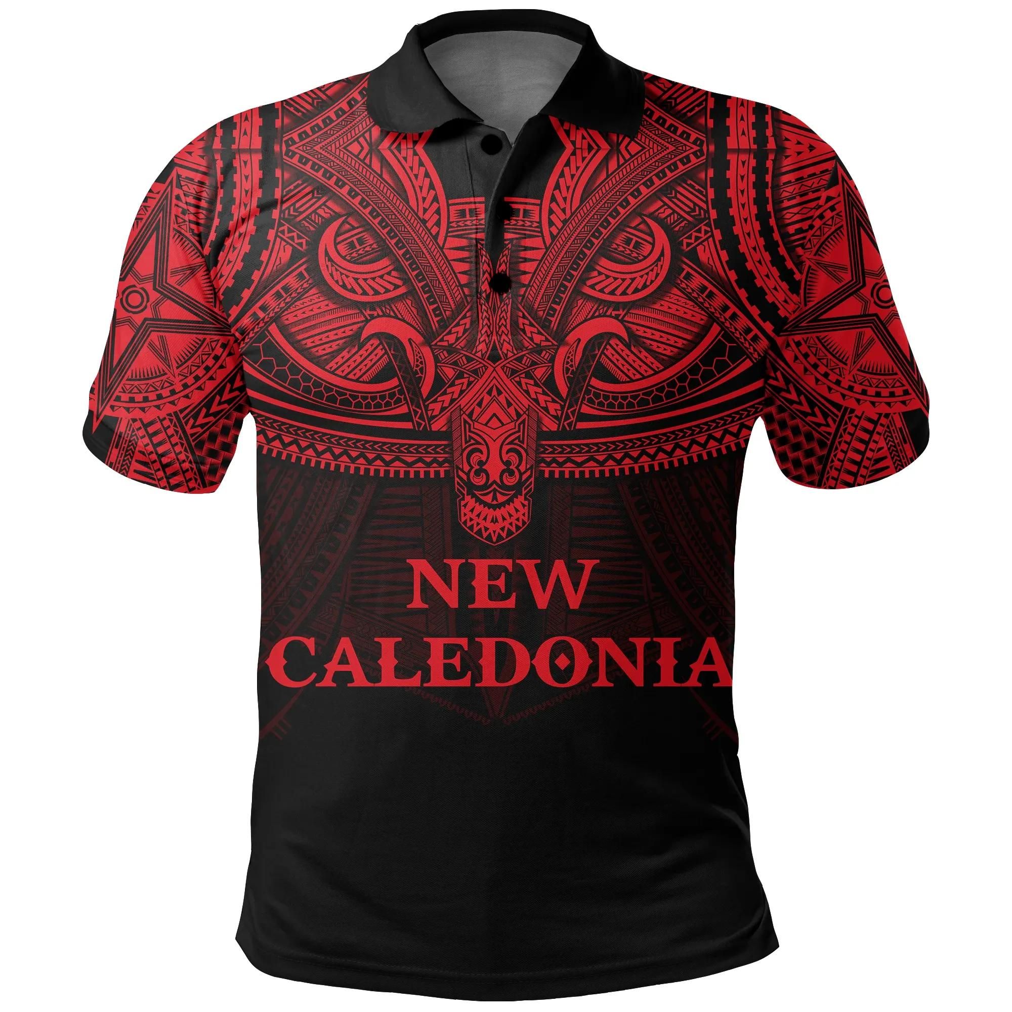 New Caledonia (Red) Polo Shirt Polynesian A15 New Caledonia (Red) Polo Shirt Polynesian A15