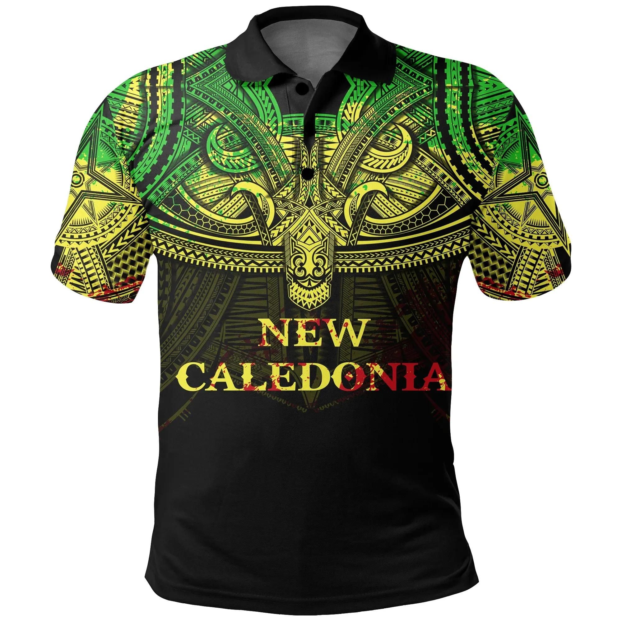 New Caledonia (Reggae) Polo Shirt Polynesian A15 New Caledonia (Reggae) Polo Shirt Polynesian A15