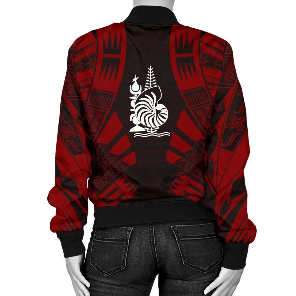 New-Caledonia-Women-Bomber-Jacket-Polynesian-Tattoo-Red-BN0110-Bomber-Jacket-1