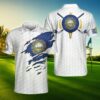 New Hampshire flag golfer polo shirt