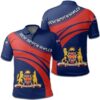 New South Wales Coat Of Arms Polo Shirt Cricket Style J5W