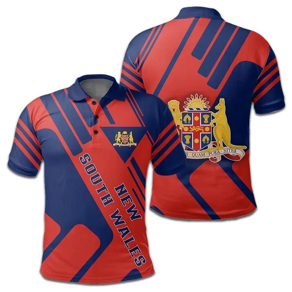 New South Wales Coat Of Arms Polo Shirt Rockie J5W New South Wales Coat Of Arms Polo Shirt Rockie J5W