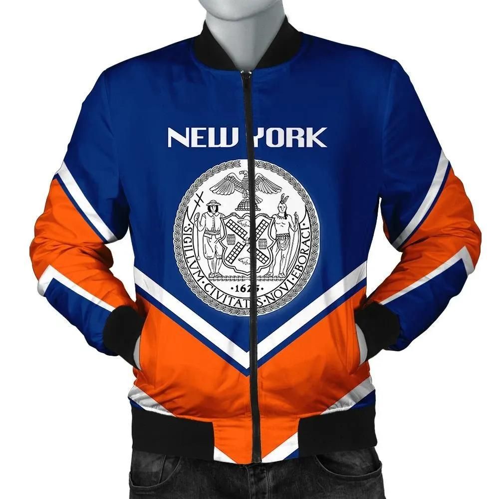New York Coat Of Arms Men Bomber Jacket Lucian Style J5W Bomber Jacket New York Coat Of Arms Men Bomber Jacket Lucian Style J5W Bomber Jacket