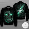 New York Jets Lava Skull Full Print Bomber Jacket