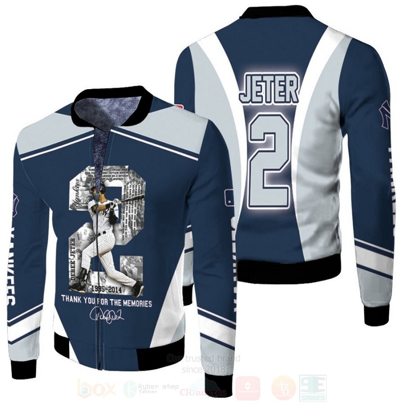 New York Yankees Derek Jeter 2 3D Bomber Jacket New York Yankees Derek Jeter 2 3D Bomber Jacket