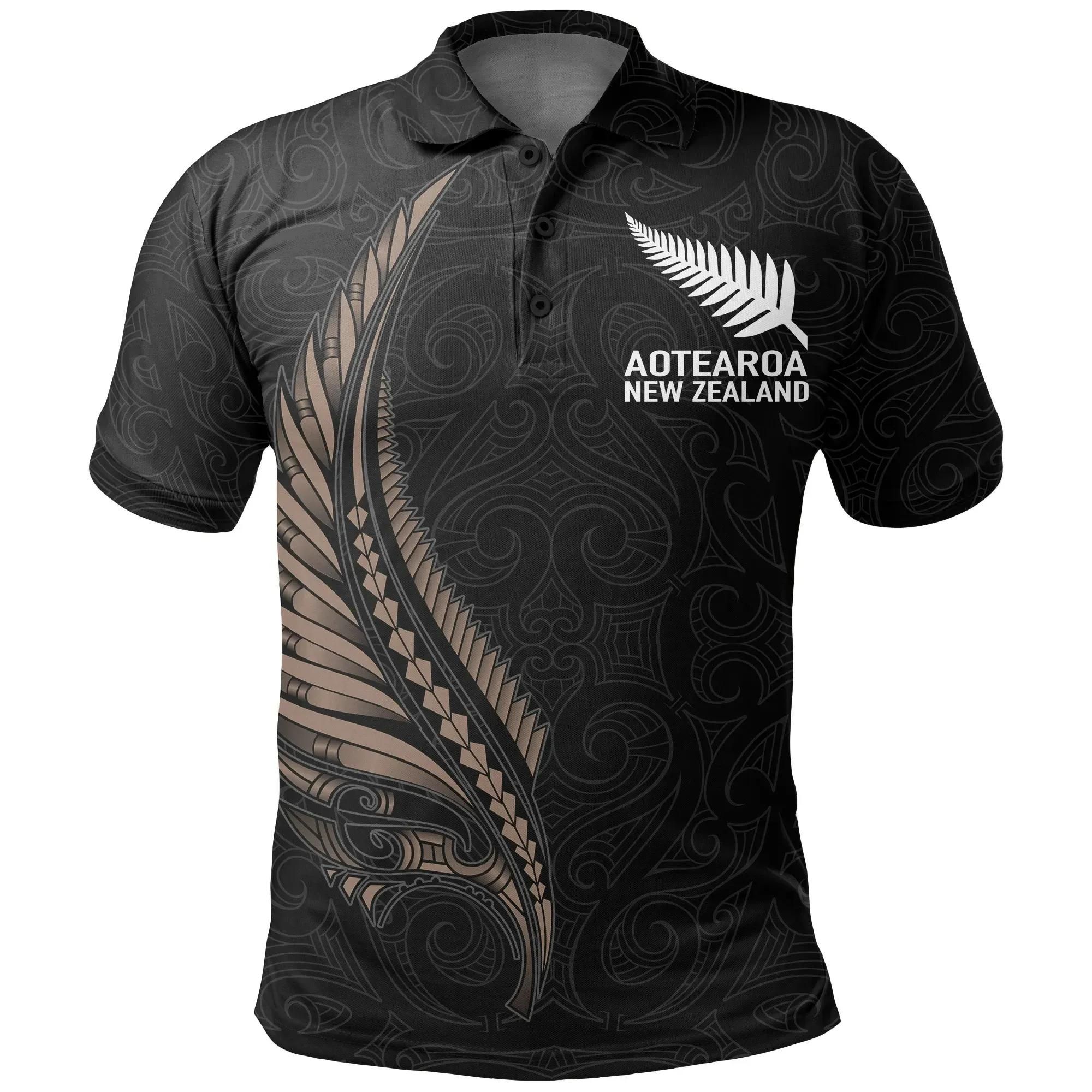 New Zealand Aotearoa - Maori Fern Tattoo Polo Shirt A7 New Zealand Aotearoa - Maori Fern Tattoo Polo Shirt A7