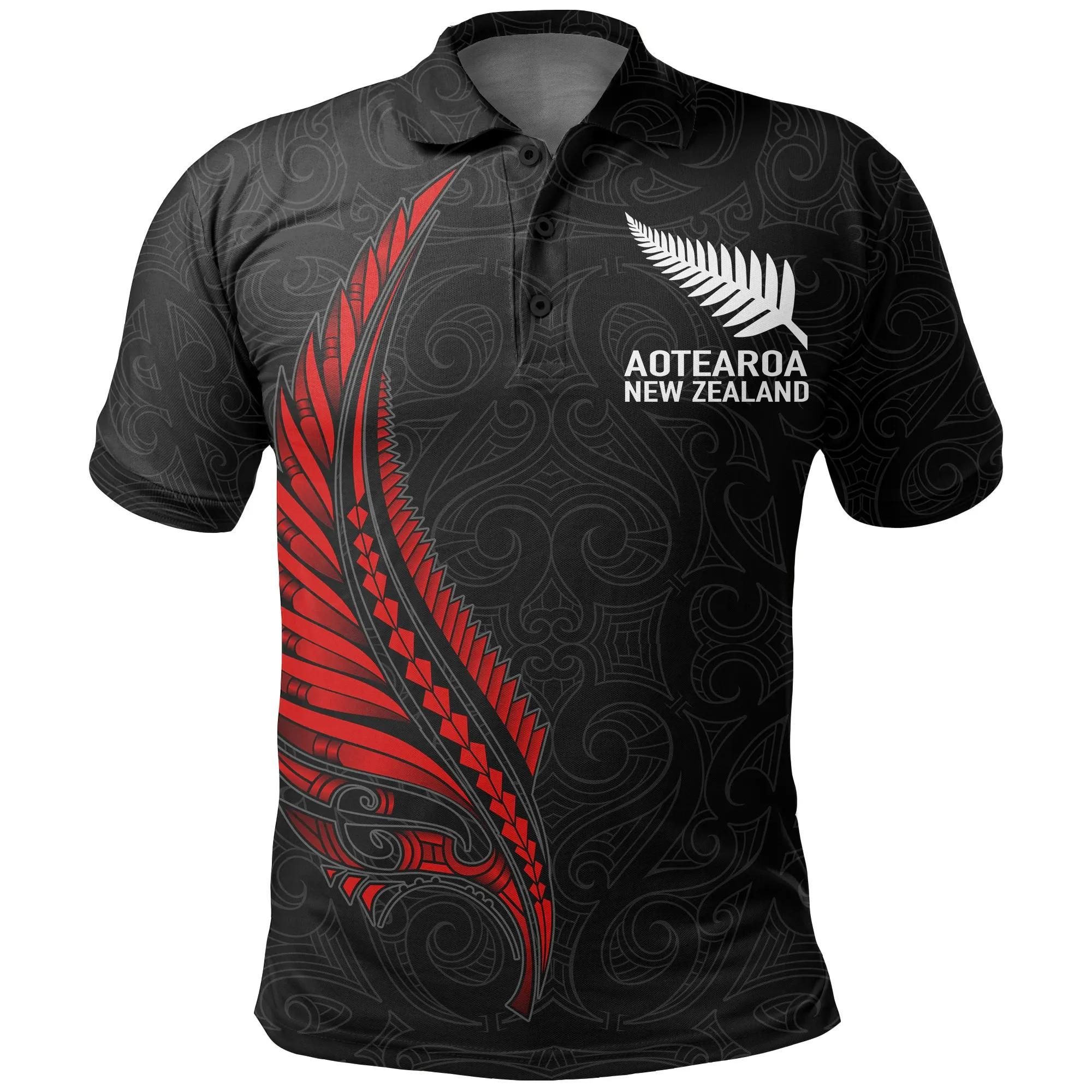 New Zealand Aotearoa - Maori Fern Tattoo Polo Shirt A7 New Zealand Aotearoa - Maori Fern Tattoo Polo Shirt A7