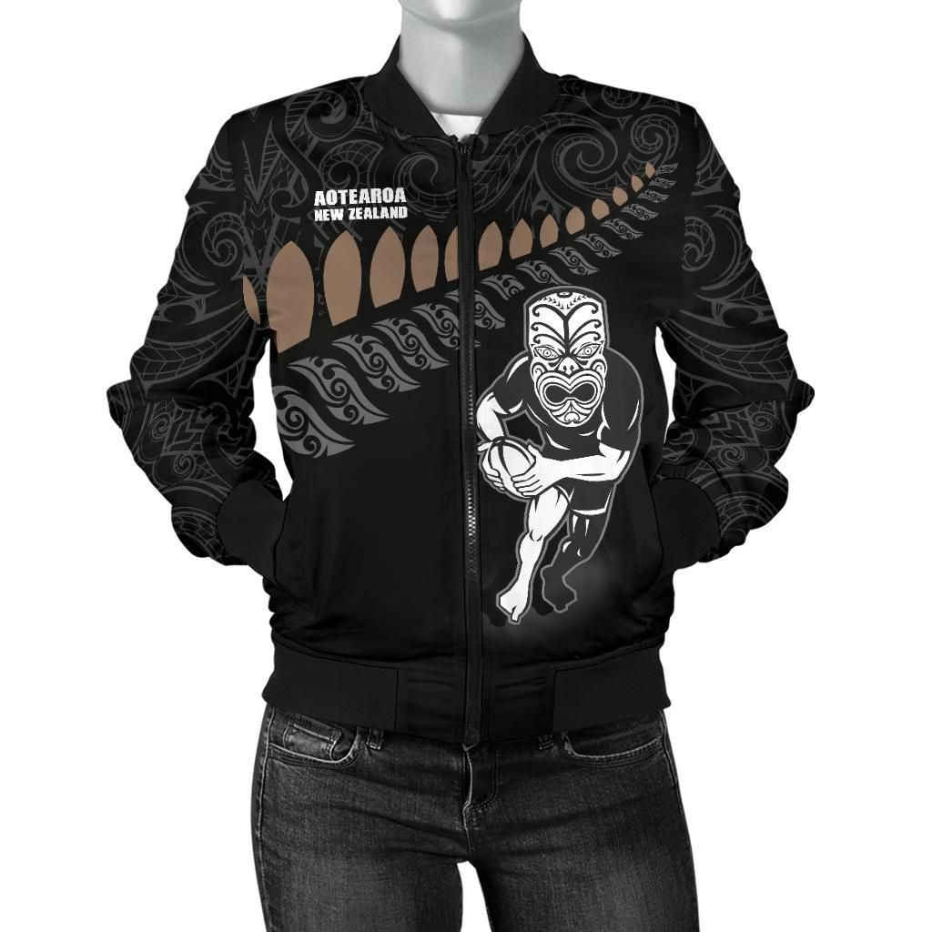 New Zealand Bomber Rugby Warrior Women A11 Bomber Jacket New Zealand Bomber Rugby Warrior Women A11 Bomber Jacket