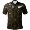 New Zealand - Maori Mask Pullover Polo Shirt Yellow A065