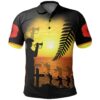 New Zealand Polo Shirt - Anzac Day Lest We Forget Sunset - BN39