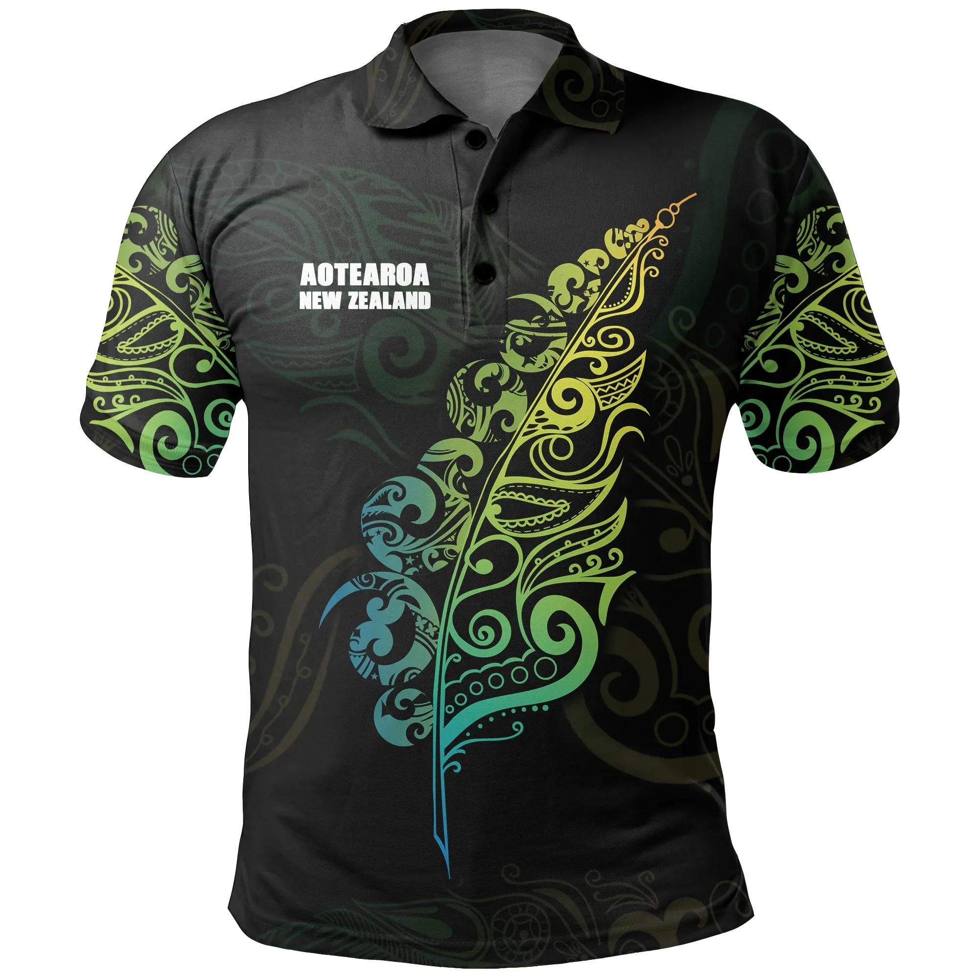 New Zealand Polo Shirt Colored Light Fern A11 New Zealand Polo Shirt Colored Light Fern A11