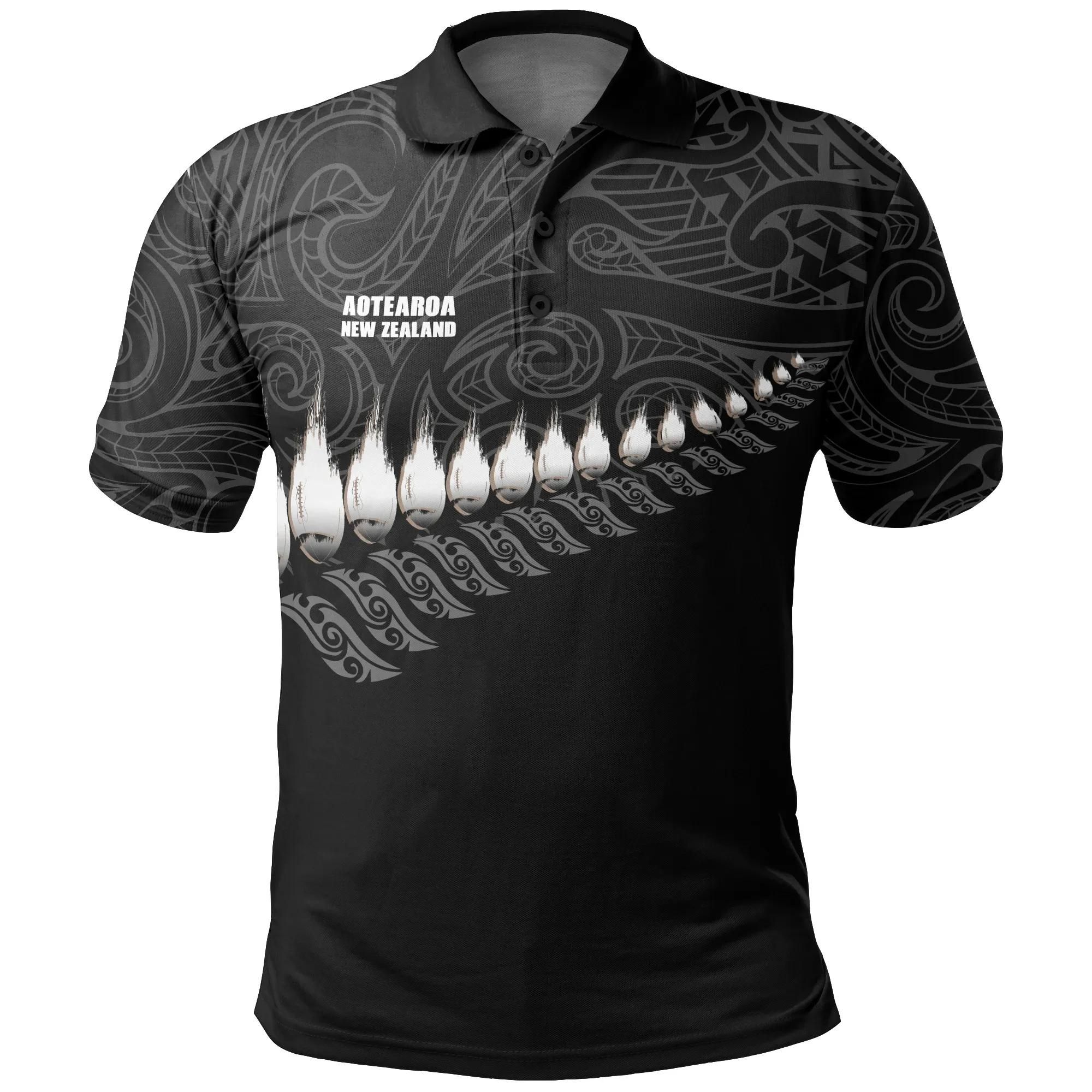New Zealand Polo Shirt Rugby Silver Fern A11 New Zealand Polo Shirt Rugby Silver Fern A11