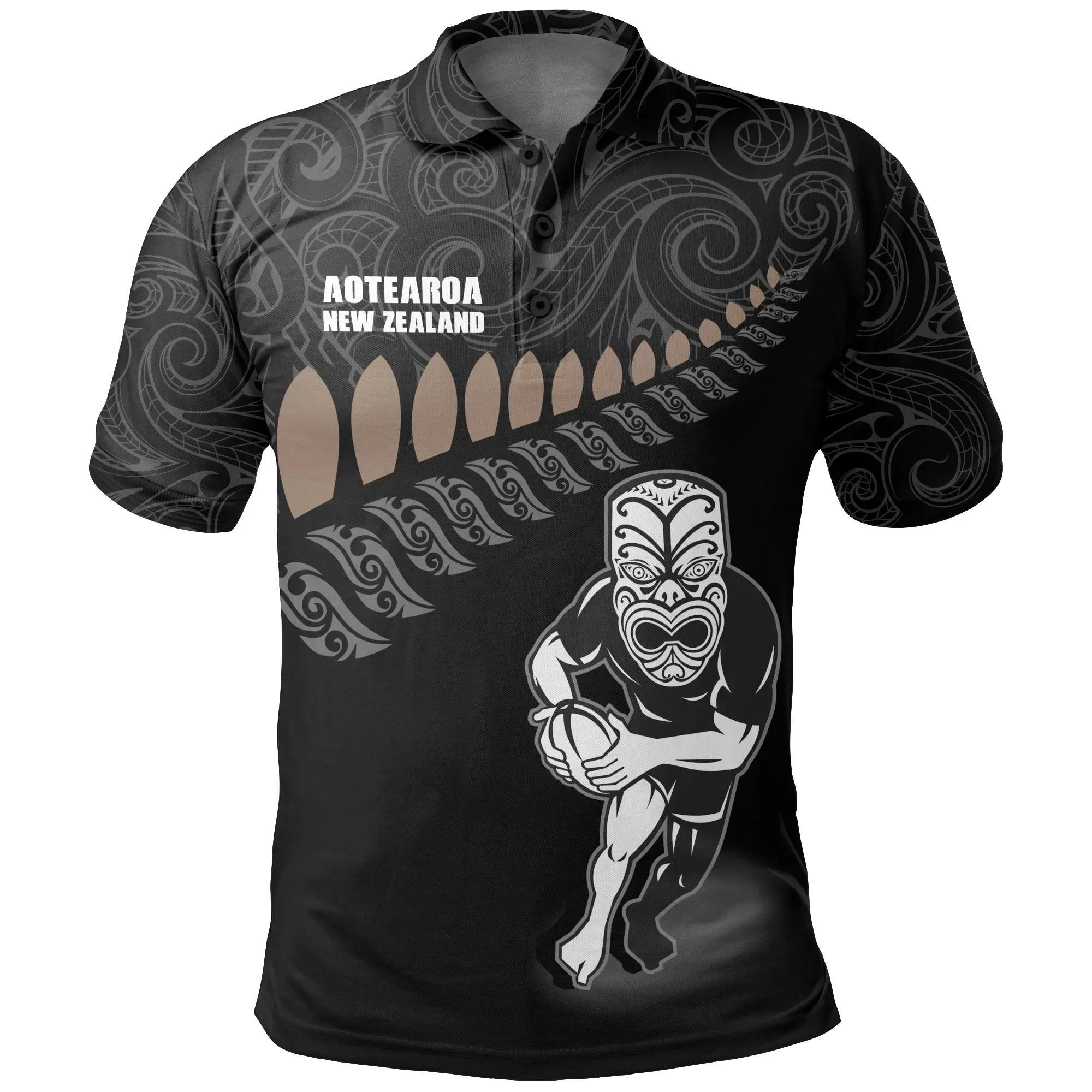 New Zealand Polo Shirt Rugby Warrior A11 New Zealand Polo Shirt Rugby Warrior A11