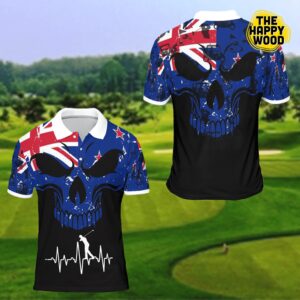 New Zealand Skull Golf Polo Shirt