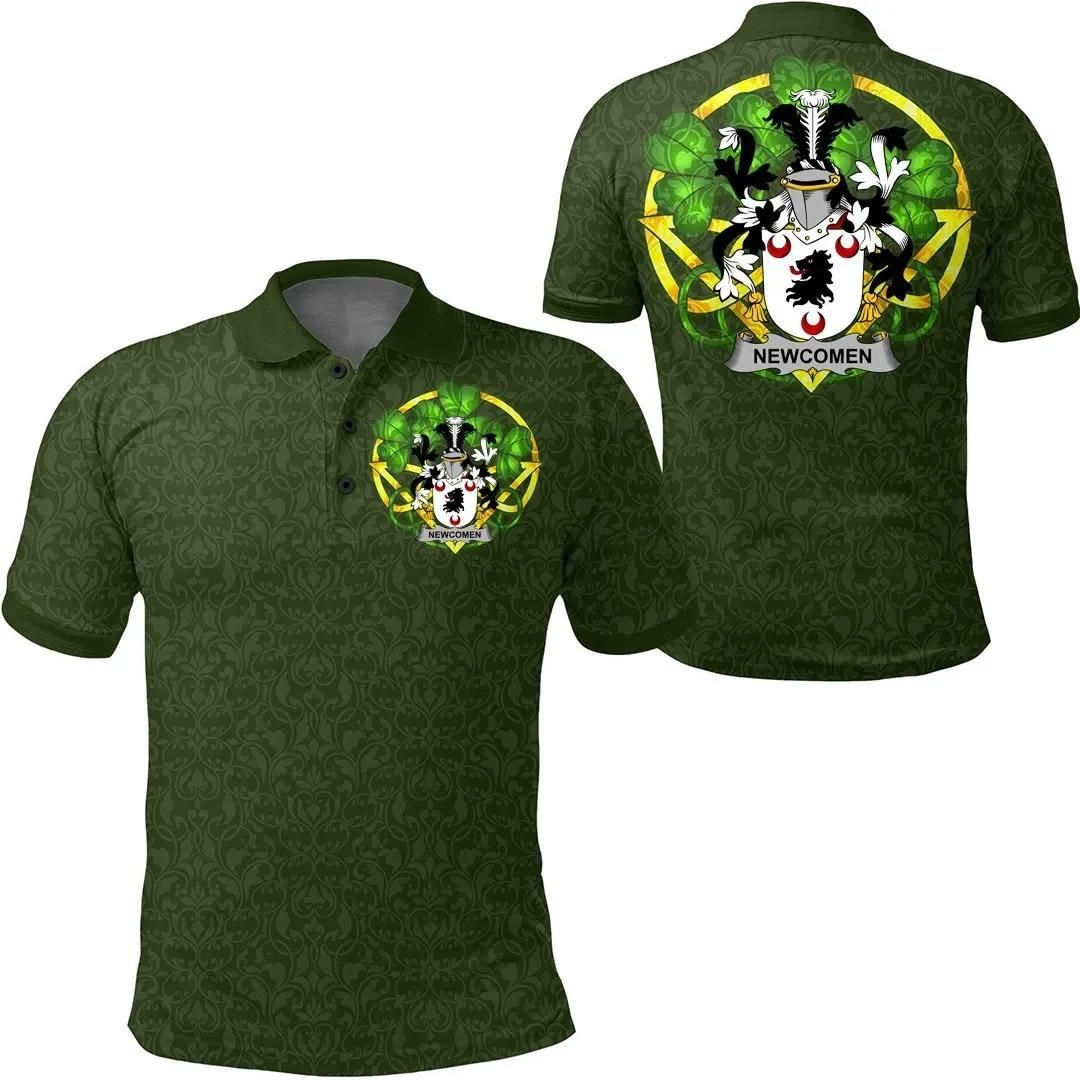 Newcomen or Newcombe Ireland Polo Shirt - Celtic Shamrock - Irish Family Crest A7 Newcomen or Newcombe Ireland Polo Shirt - Celtic Shamrock - Irish Family Crest A7