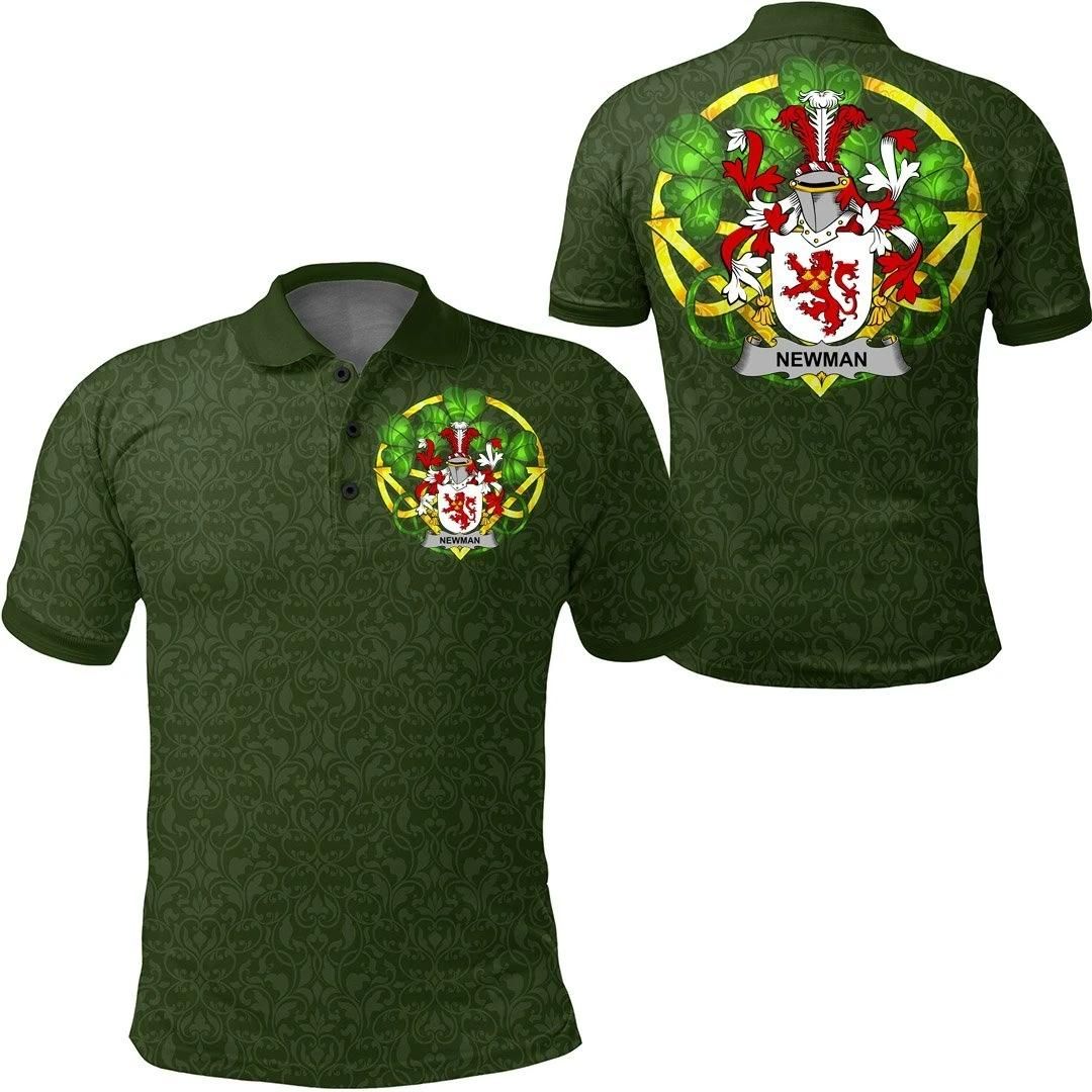 Newman Ireland Polo Shirt - Celtic Shamrock - Irish Family Crest A7 Newman Ireland Polo Shirt - Celtic Shamrock - Irish Family Crest A7