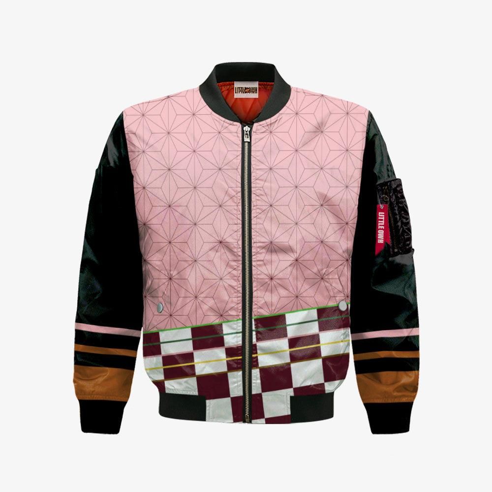 Nezuko Kamado Bomber Jacket Custom KNY Cosplay Costumes Bomber Jacket Nezuko Kamado Bomber Jacket Custom KNY Cosplay Costumes Bomber Jacket