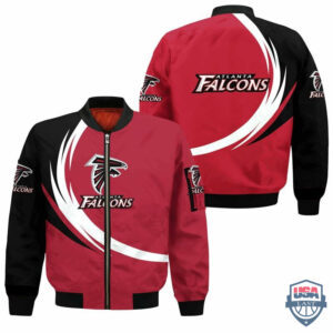 Nfl Atlanta Falcons Curve Design Bomber Jacket