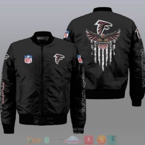 Nfl Atlanta Falcons Eagle Thin Line Flag Bomber Jacket