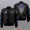 Nfl Buffalo Bills Eagle Thin Line Flag Bomber Jacket