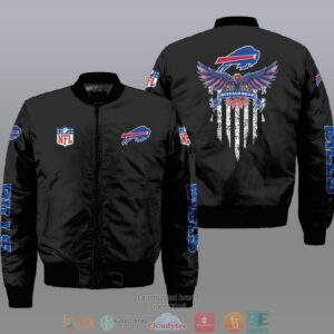 Nfl Buffalo Bills Eagle Thin Line Flag Bomber Jacket